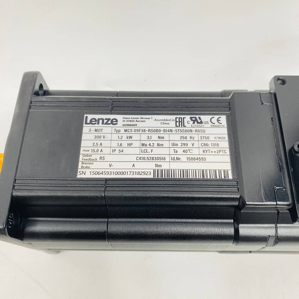 LENZE  Motor  MCS09F38-RS0B0-B14N-ST5S00N-R0SU - Rockss Automation