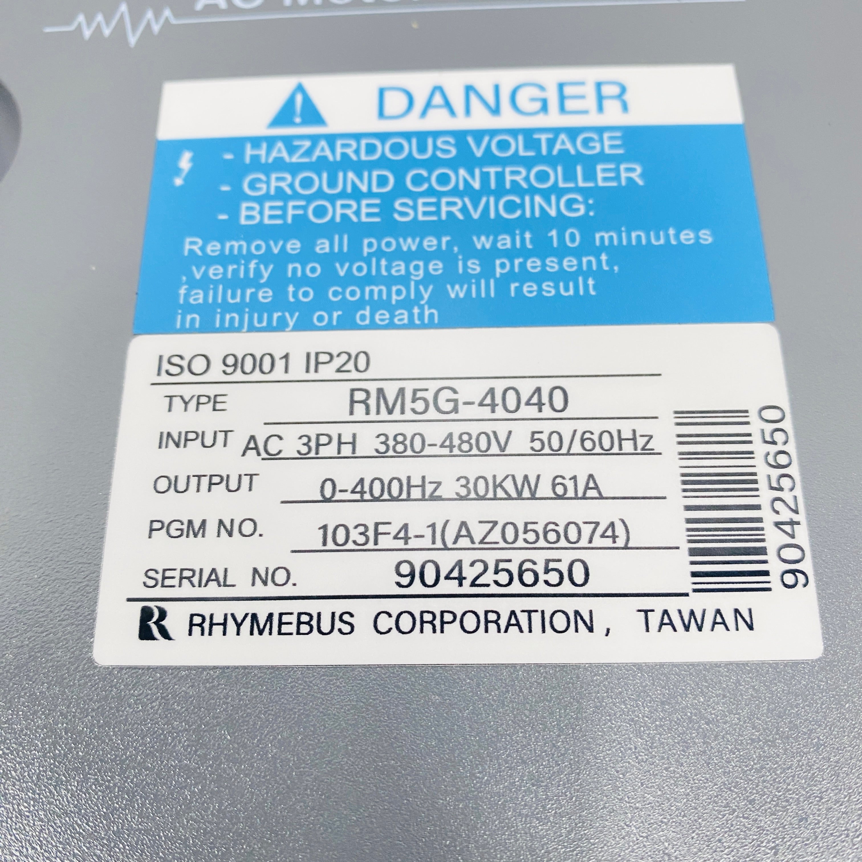 RHYMEBUS  Frequency Converter  RM5G-4040 - Rockss Automation