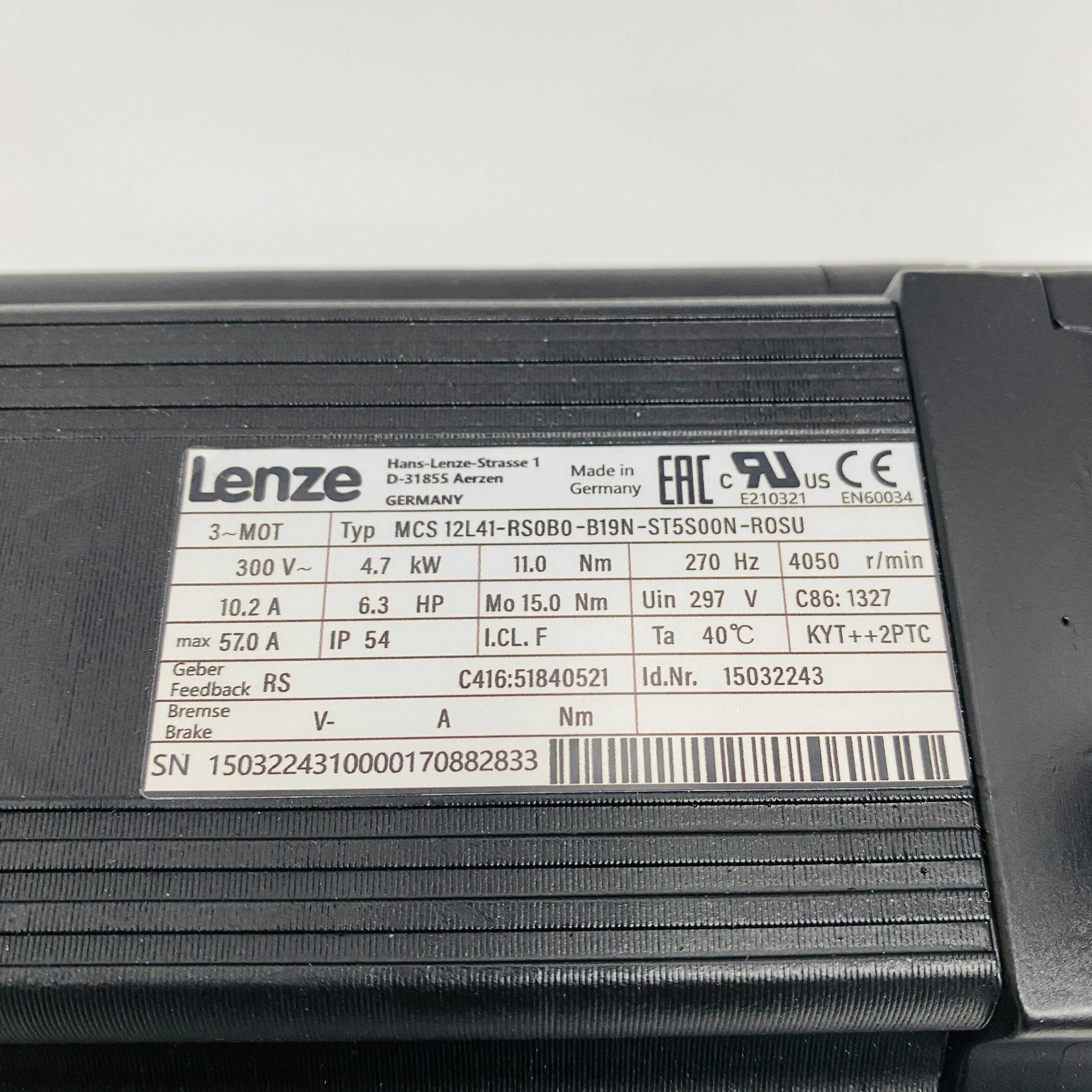 LENZE Motor MCS12L41-RS0B0-B19N-ST5S00N-R0SU - Rockss Automation