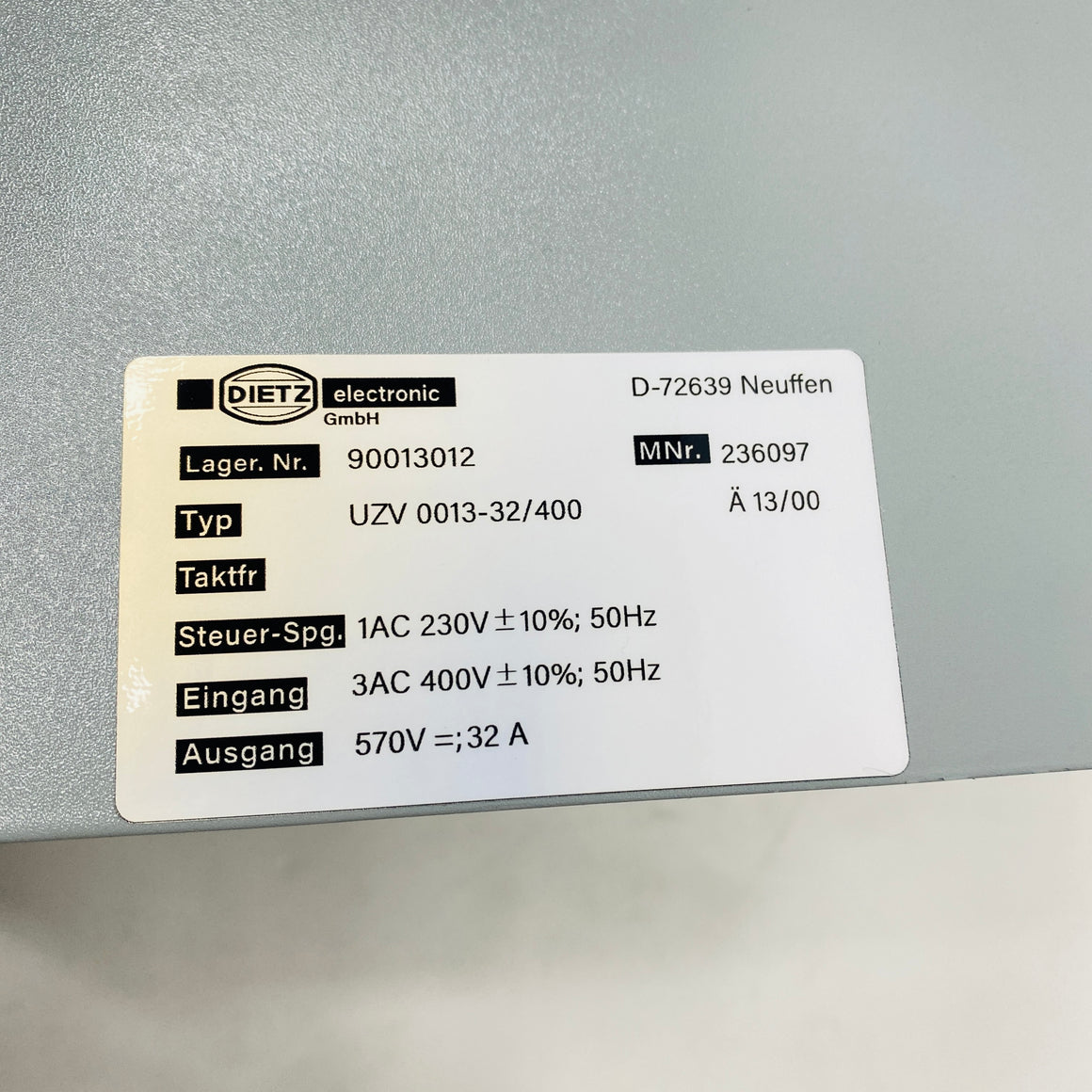 DIETZ  Driver  UZV0013-32/400 - Rockss Automation