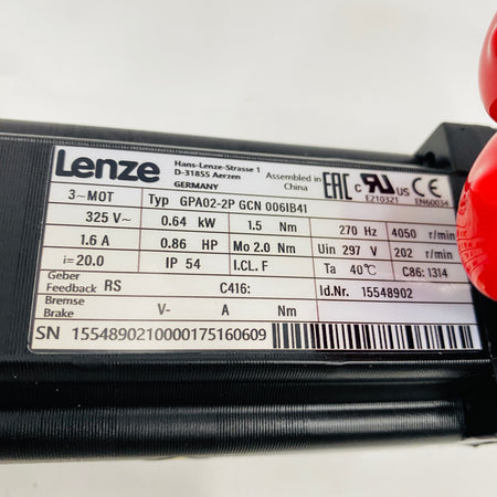 LENZE  Motor  GPA02-2PGCN006IB41 - Rockss Automation