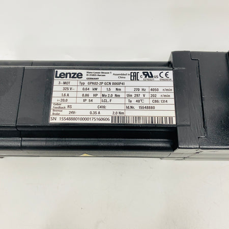 LENZE  Motor  GPA02-2PGCN006IP41 - Rockss Automation