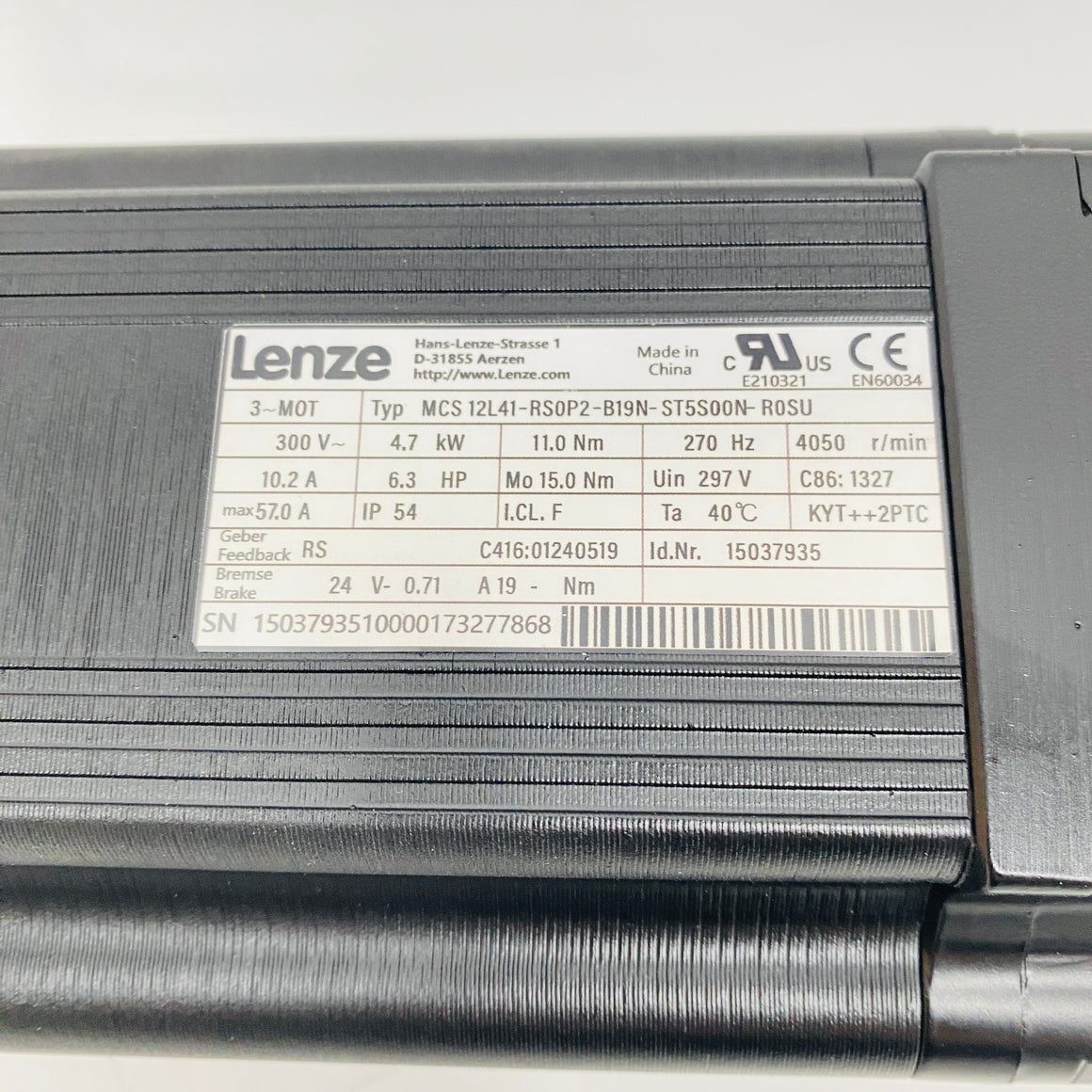 LENZE Motor MCS12L41-RS0P2-B19N-ST5S00N-R0SU - Rockss Automation