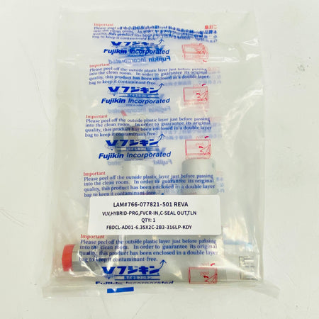 FUJIKIN Diaphragm Valve 766-077821-501 - Rockss Automation