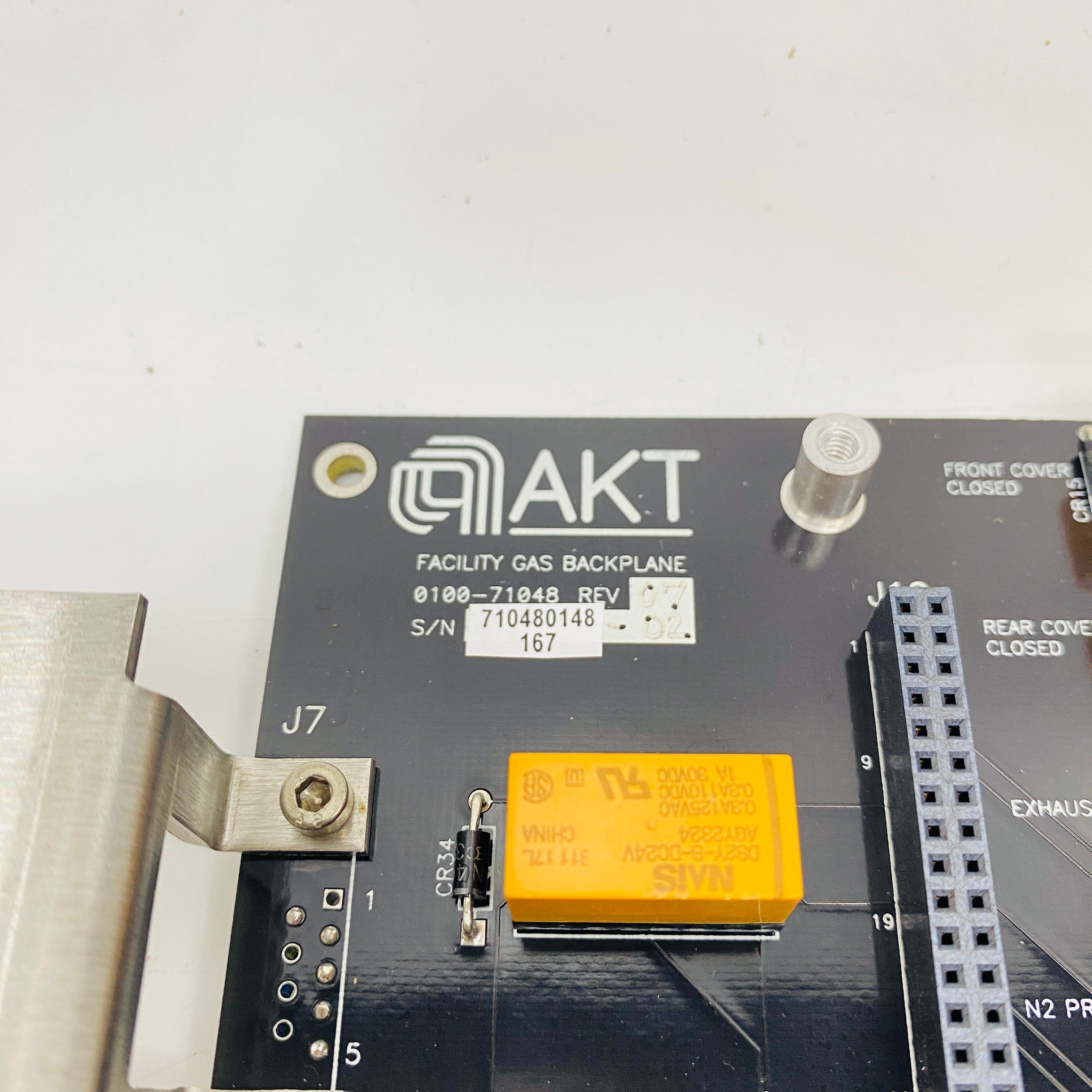AMAT Application Materials  Board  AKT Facility Gas Backplane	0100-71048 - Rockss Automation