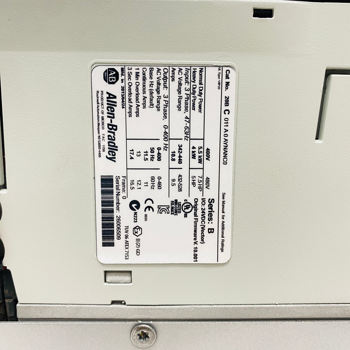 Allen-Bradley  Inverter  20BC011A0AYNANC0 - Rockss Automation