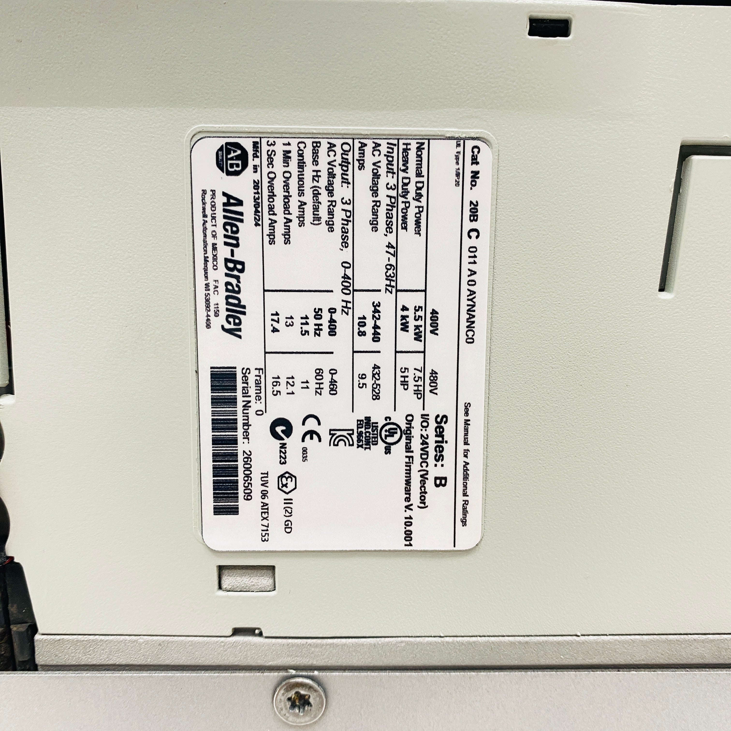 Allen-Bradley  Inverter  20BC011A0AYNANC0 - Rockss Automation
