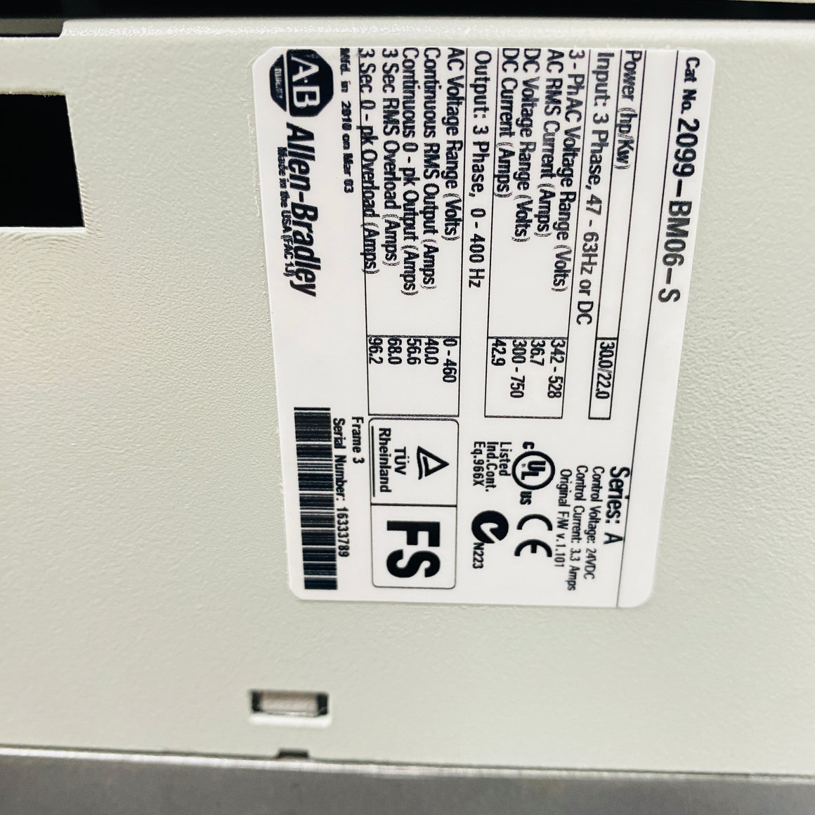 Allen-Bradley Drive 2099-BM06-S - Rockss Automation