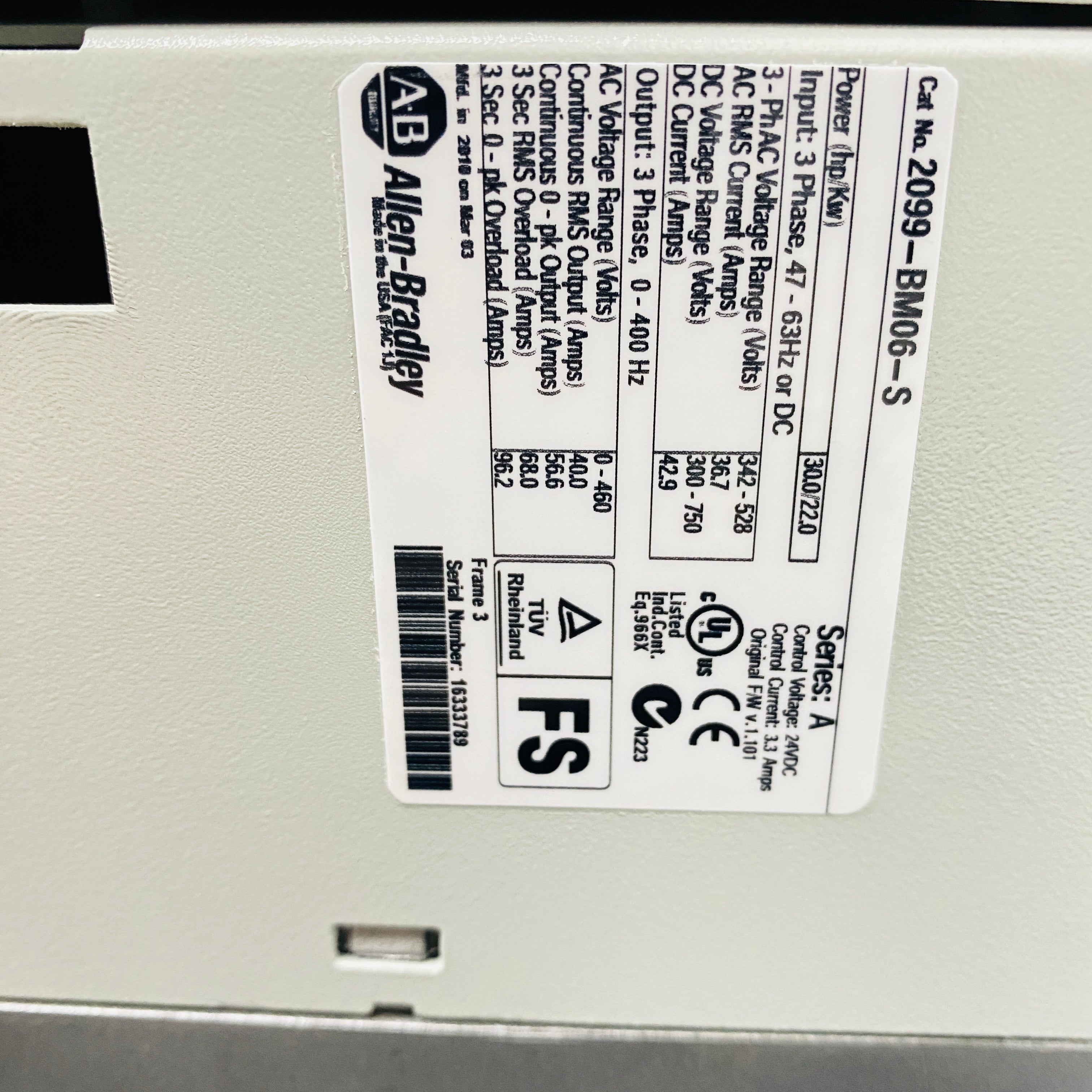 Allen-Bradley Drive 2099-BM06-S - Rockss Automation