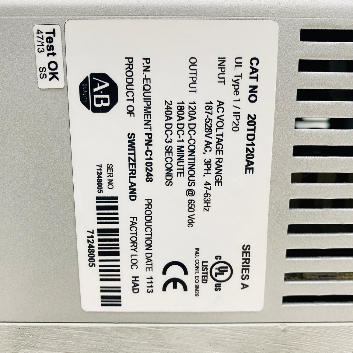 Allen-Bradley Frequency Converter  20TD120AE - Rockss Automation
