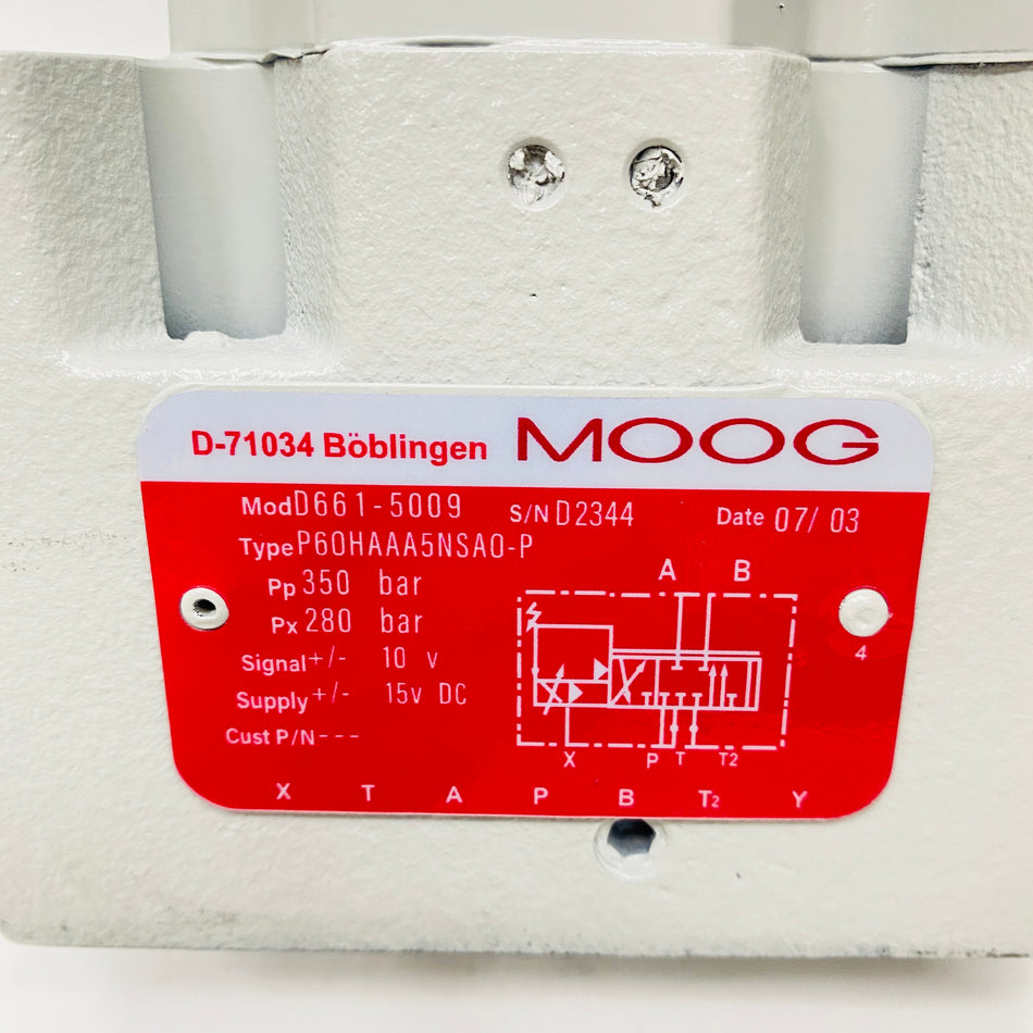 MOOG Servo Valve D661-5009 P60HAAA5NSA0-P - Rockss Automation