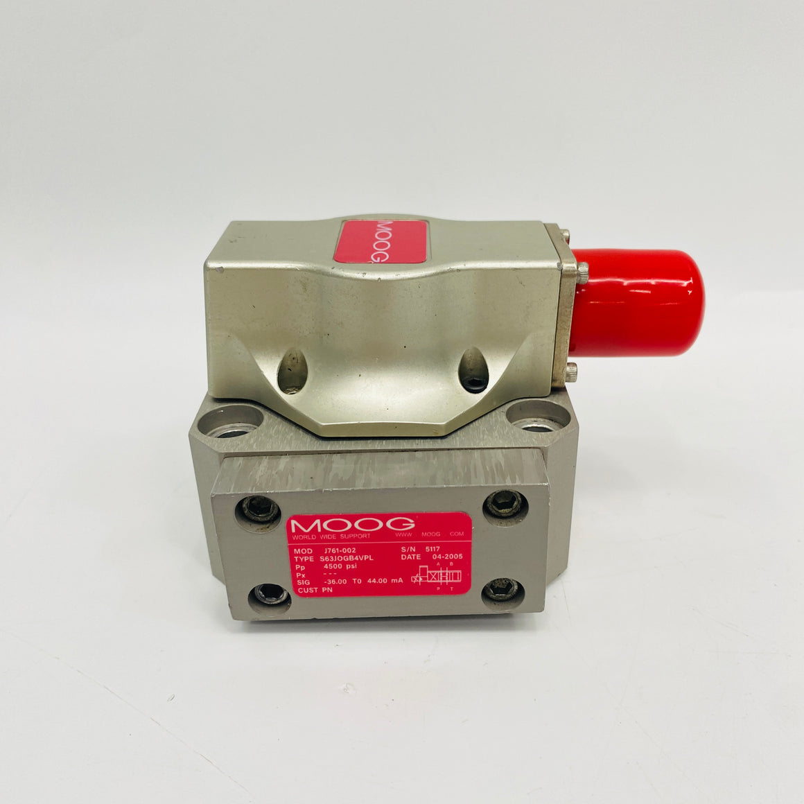 MOOG Servo Valve  J761-002 - Rockss Automation