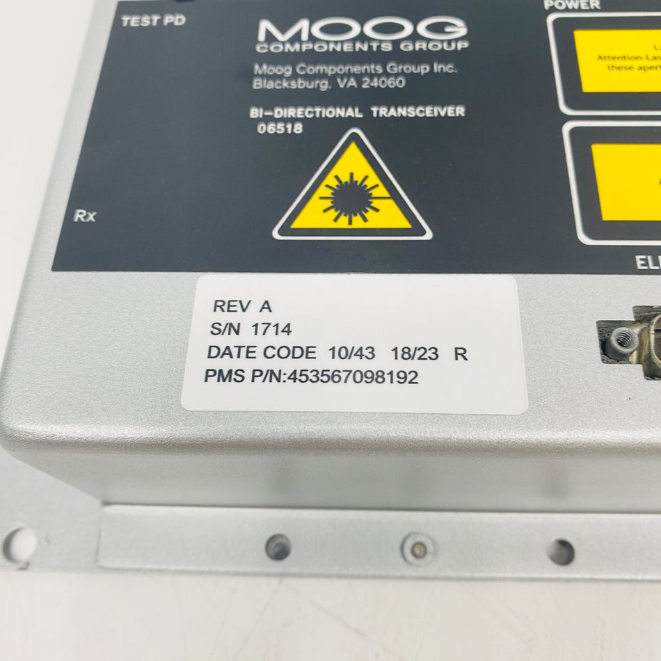 MOOG Bidirectional Transceiver FO6518 453567098192 - Rockss Automation