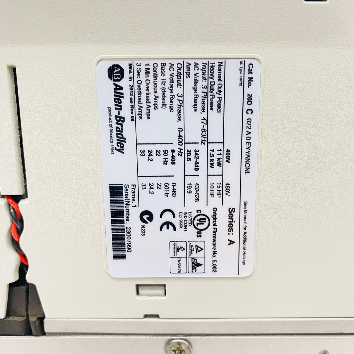 AB Frequency Converter 20DC022A0EYYANCNL - Rockss Automation