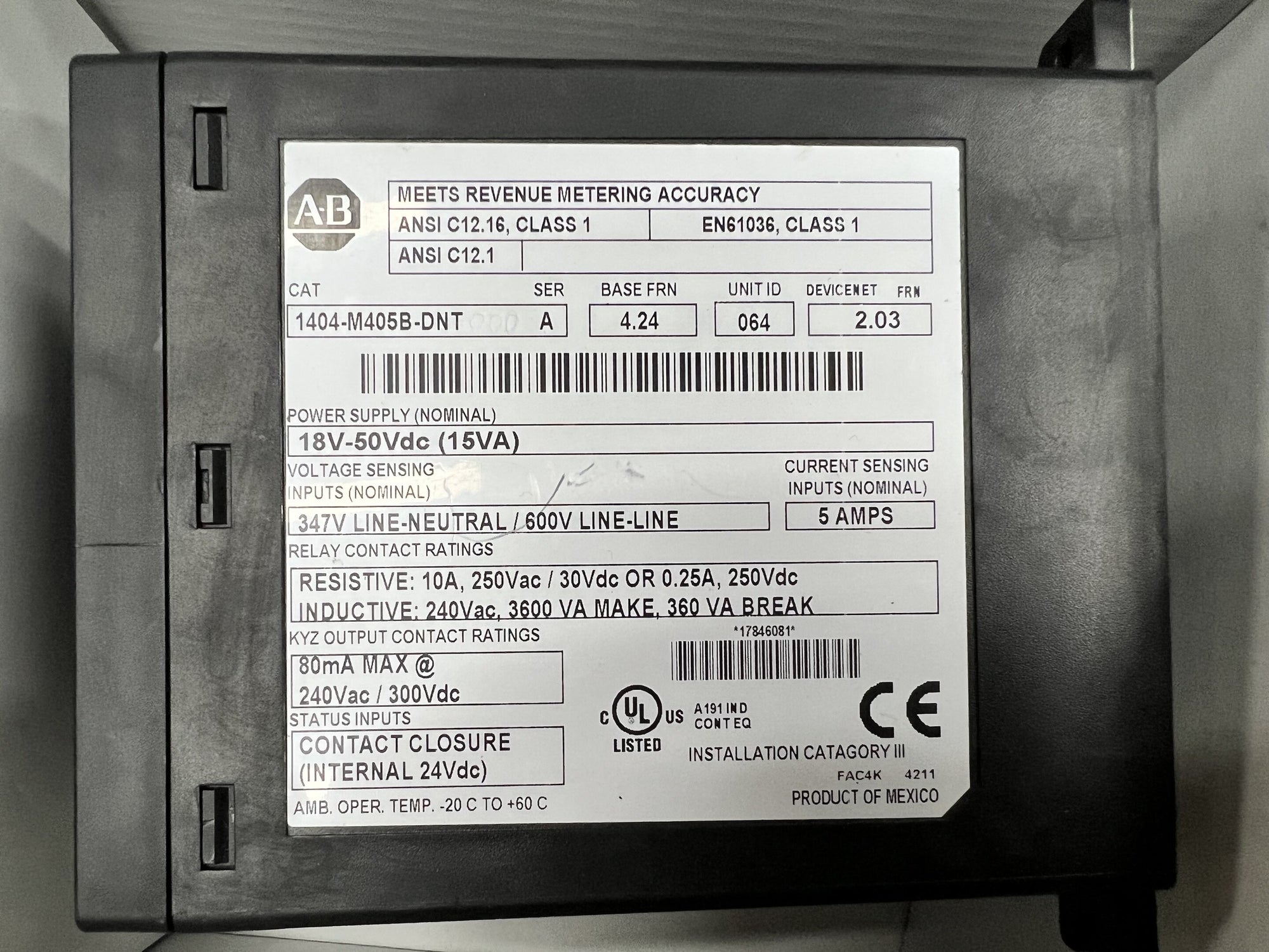 ALLEN BRADLEY 1404-M405B-DNT控制器