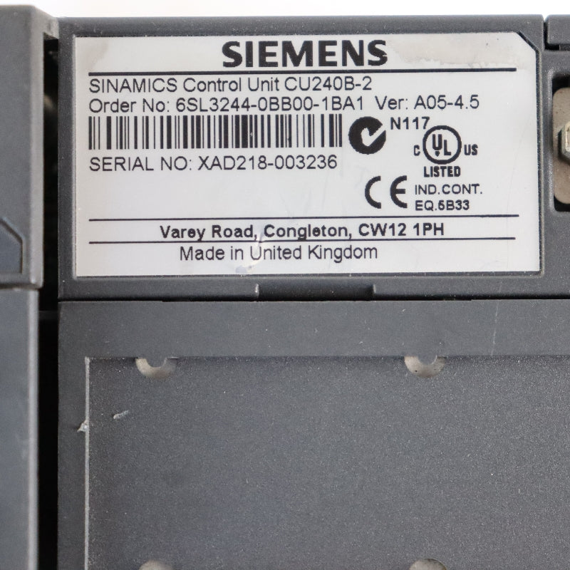 SIEMENS 6SL3244-0BB00-1BA1 G120 Control Unit