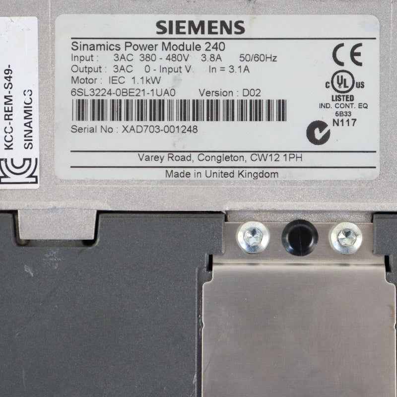西門子 6SL3224-0BE21-1UA0 G120 PM 240 電源模組