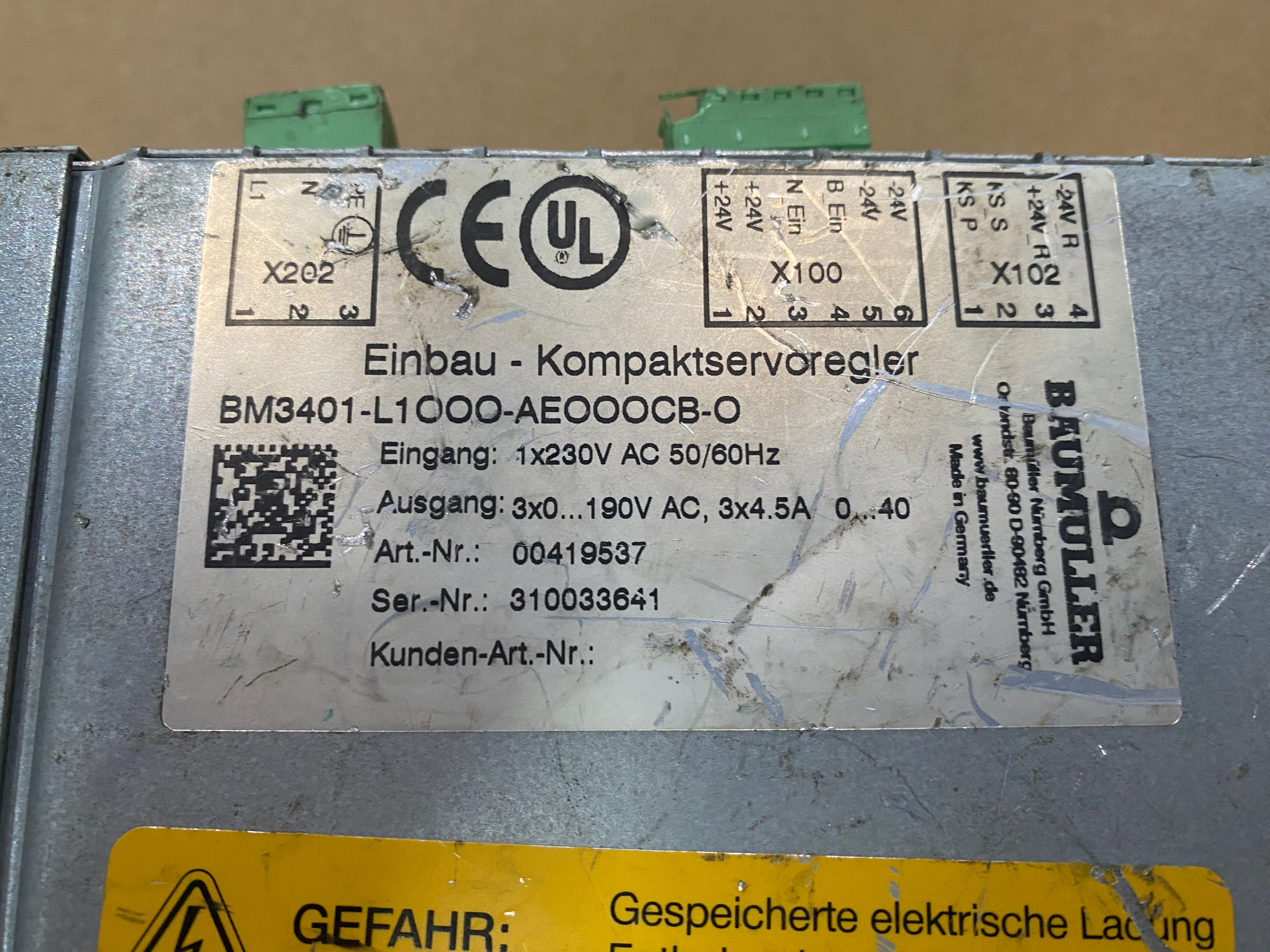 BAUMULLER BM3401-L1OOO-AEOOOCB-O Driver