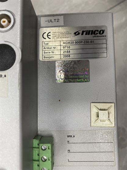 rinco ultrasonics AGM35-900P-230-B1 Ultrasonic Welding Module
