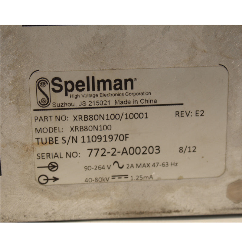 SPELLMAN XRB80N100 High Voltage Power Supply