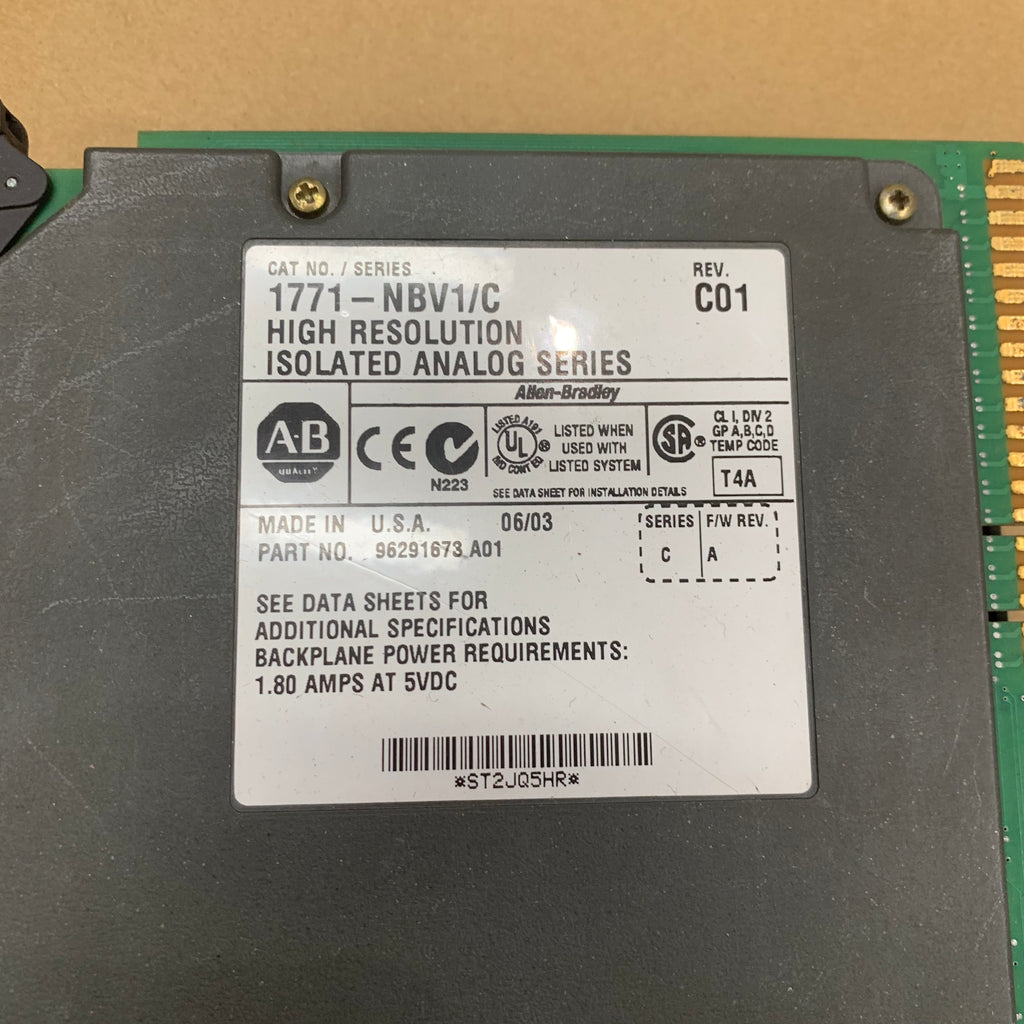 Allen Bradley 1771-NBV1 高解析度隔離模擬模組系列 C