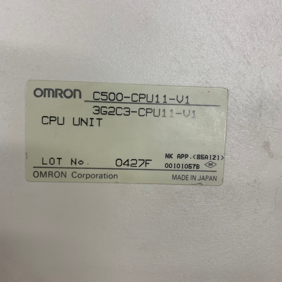 Omron Sysmac C500-CPU11-V1 3G2C3-CPU11-V1 CPU Unit