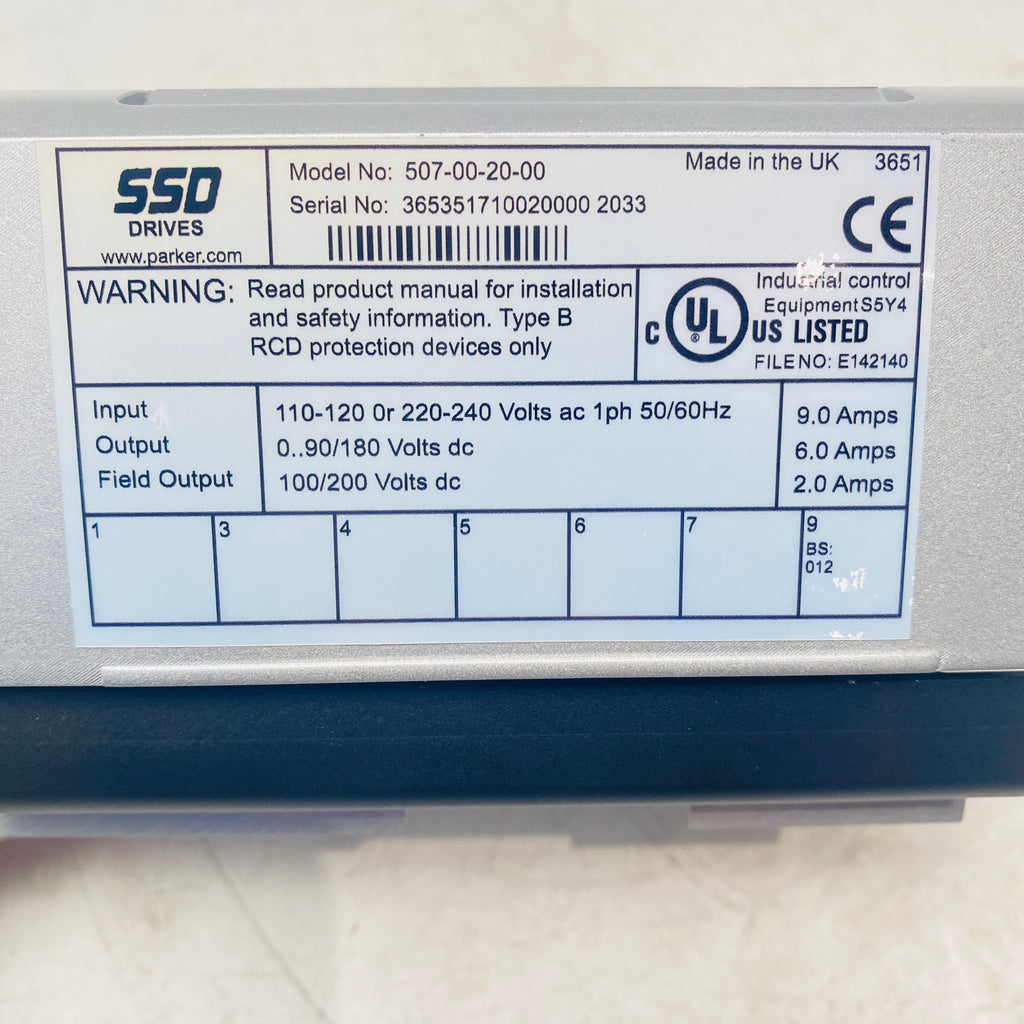 Parker 507-00-20-00 DC Speed Regulator