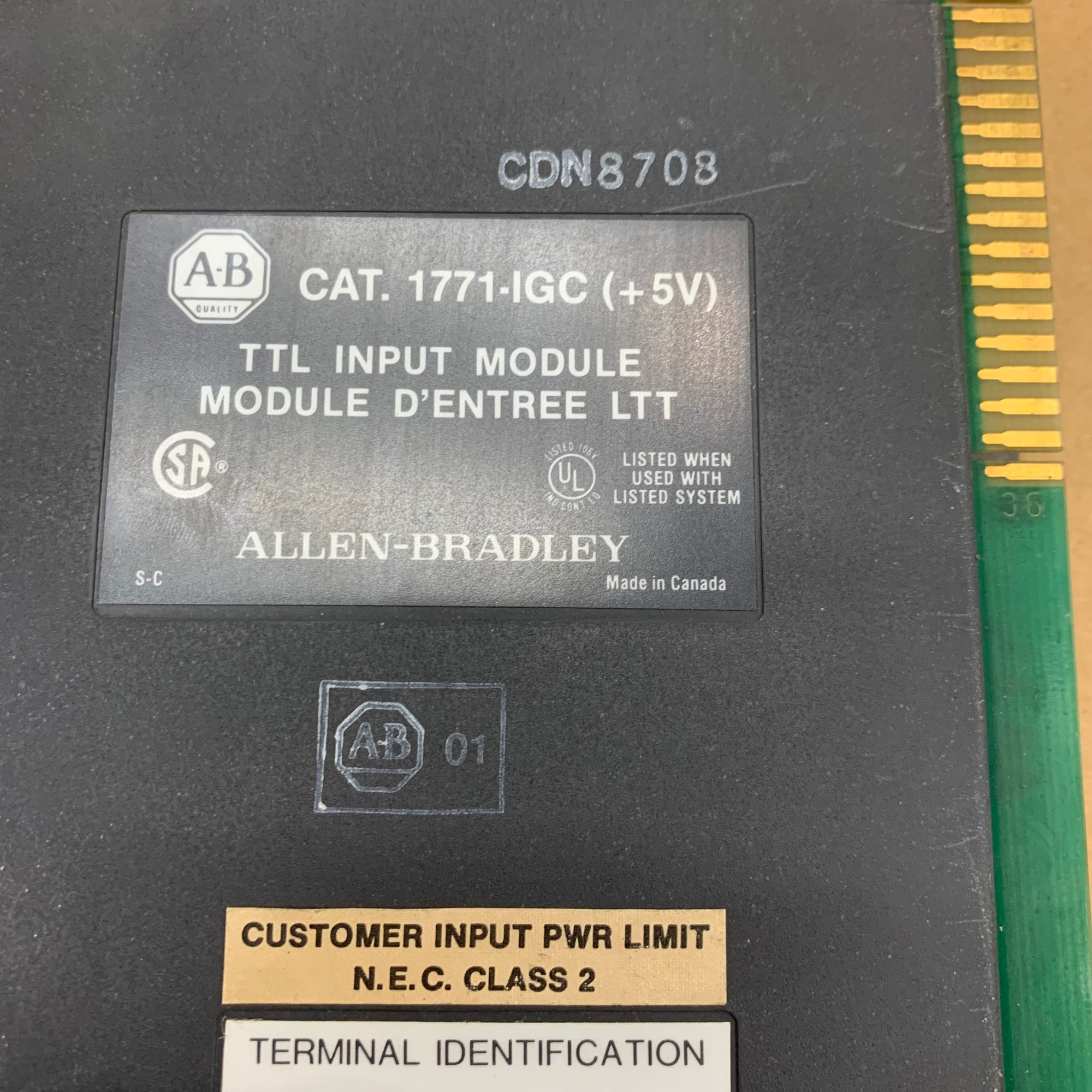 Allen Bradley 1771-IGC TTL輸入模組