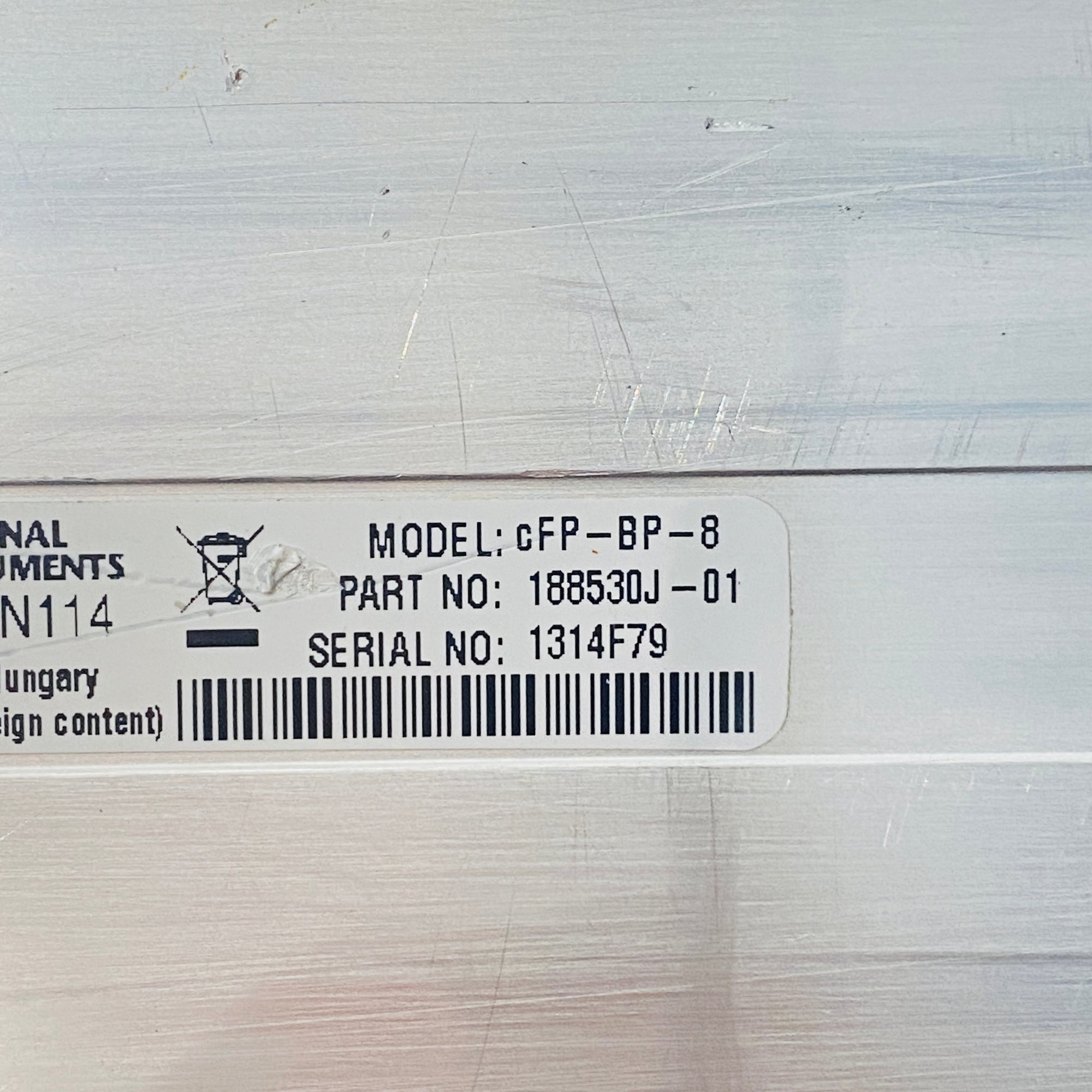 NATIONAL INSTRUMENTS CFP-BP-8 8-SLOT BACKPLANE