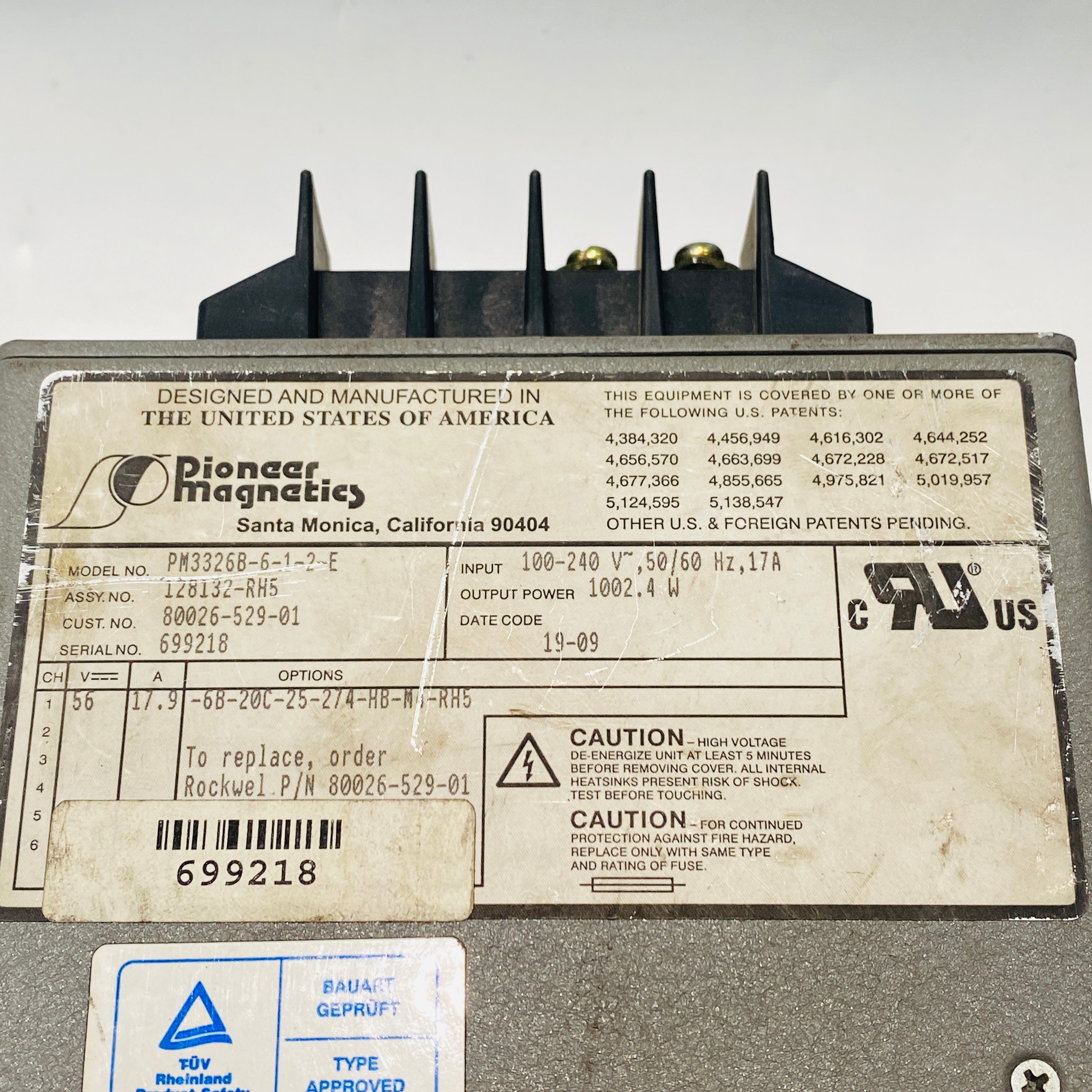 PM3326B-6-1-2-E PIONEER MAGNETICS Power Supply - Rockss Automation