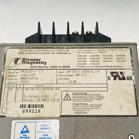 PM3326B-6-1-2-E PIONEER MAGNETICS Power Supply - Rockss Automation