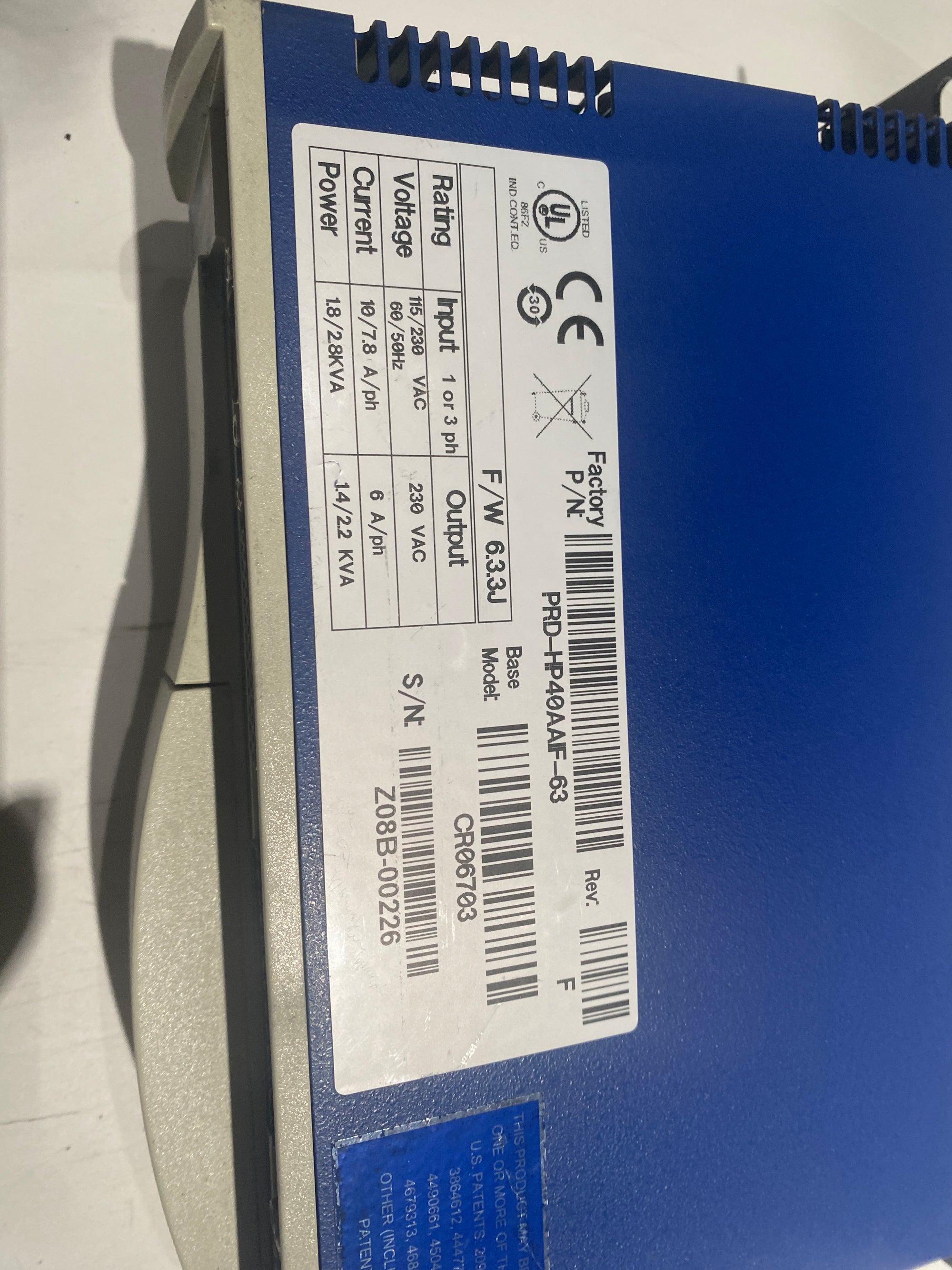Kollmorgen CR06703 PRD-HP40AAF-63 Servostar CD伺服控制器