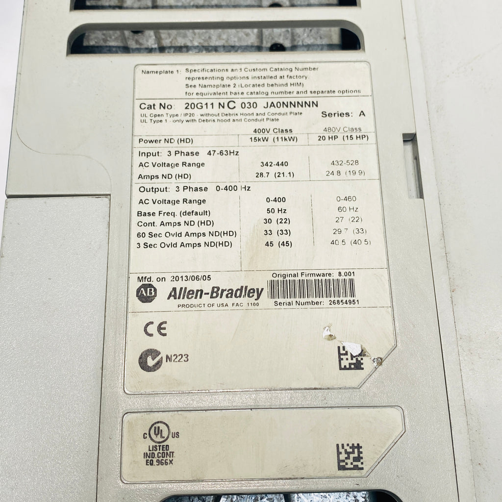 Allen-Bradley 20G11NC030JA0NNNNN PowerFlex 755 drive
