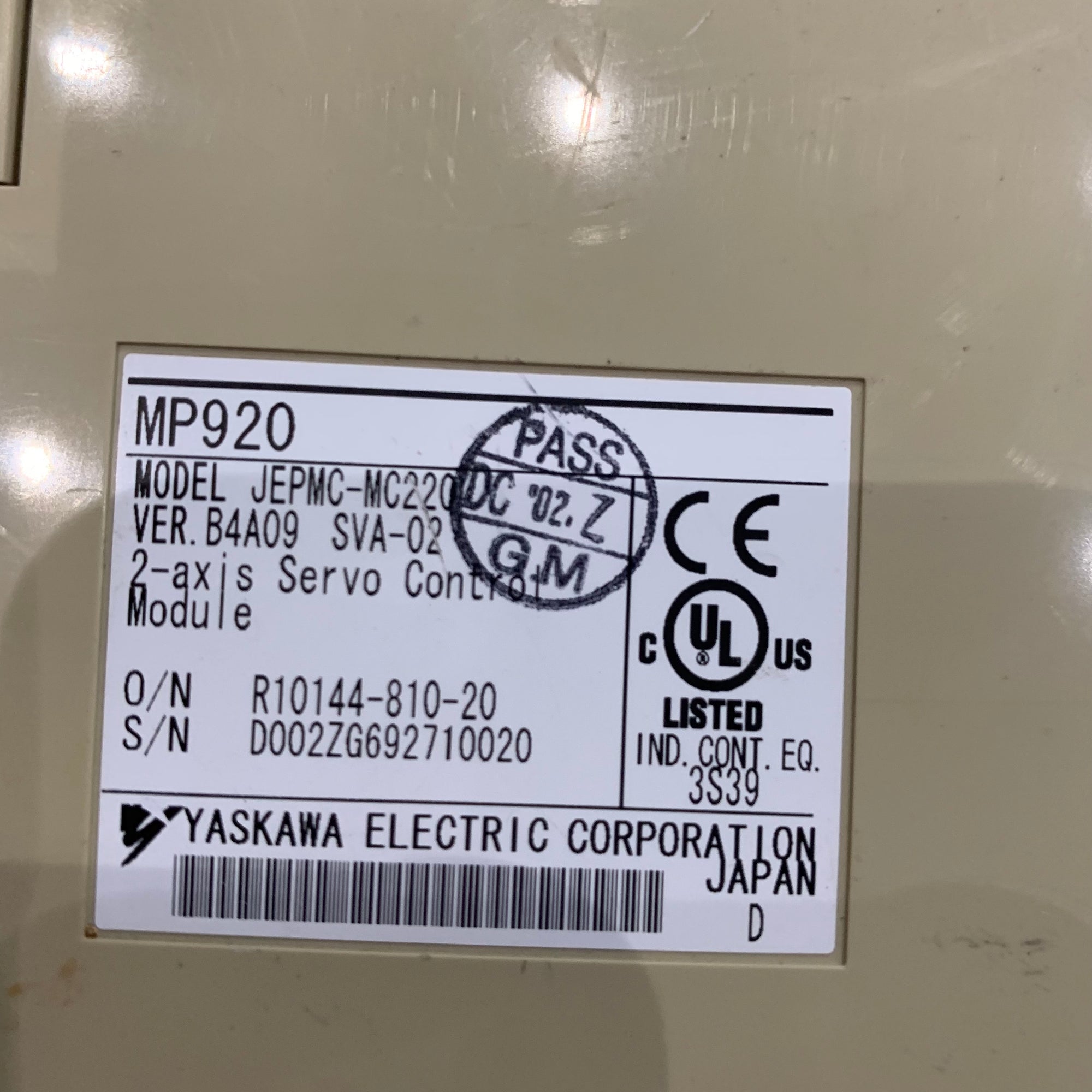 YASKAWA JEPMC-MC220控制器模組