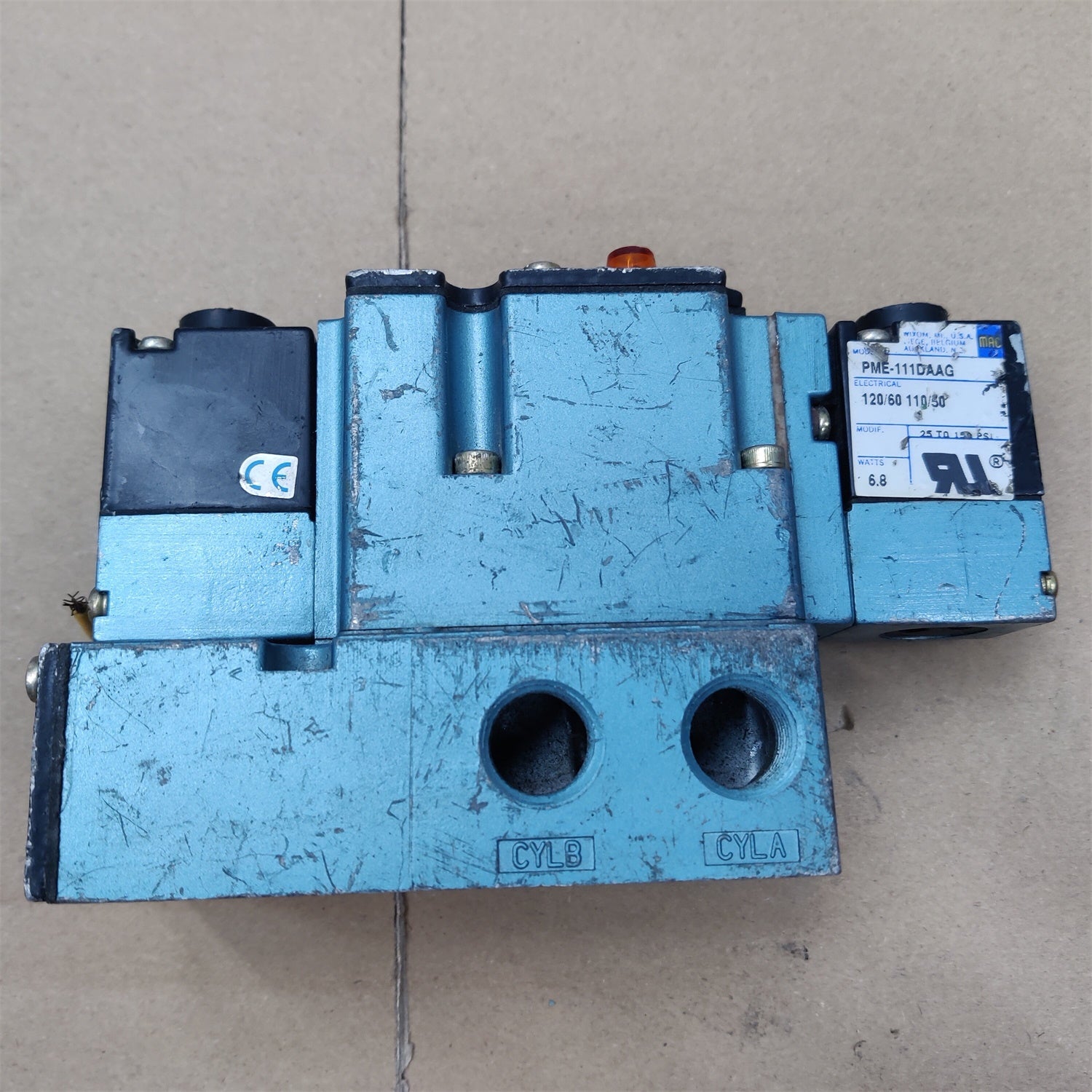 MAC Valve 6313D-000-PM-111DA Solenoid Valve, 150PSI w/ PME-111DAAG, 120V, 6.8W