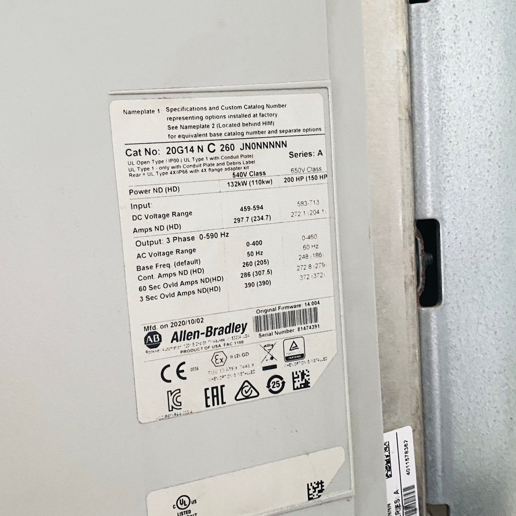 Allen Bradley 20G14NC260JN0NNNNN 頻率