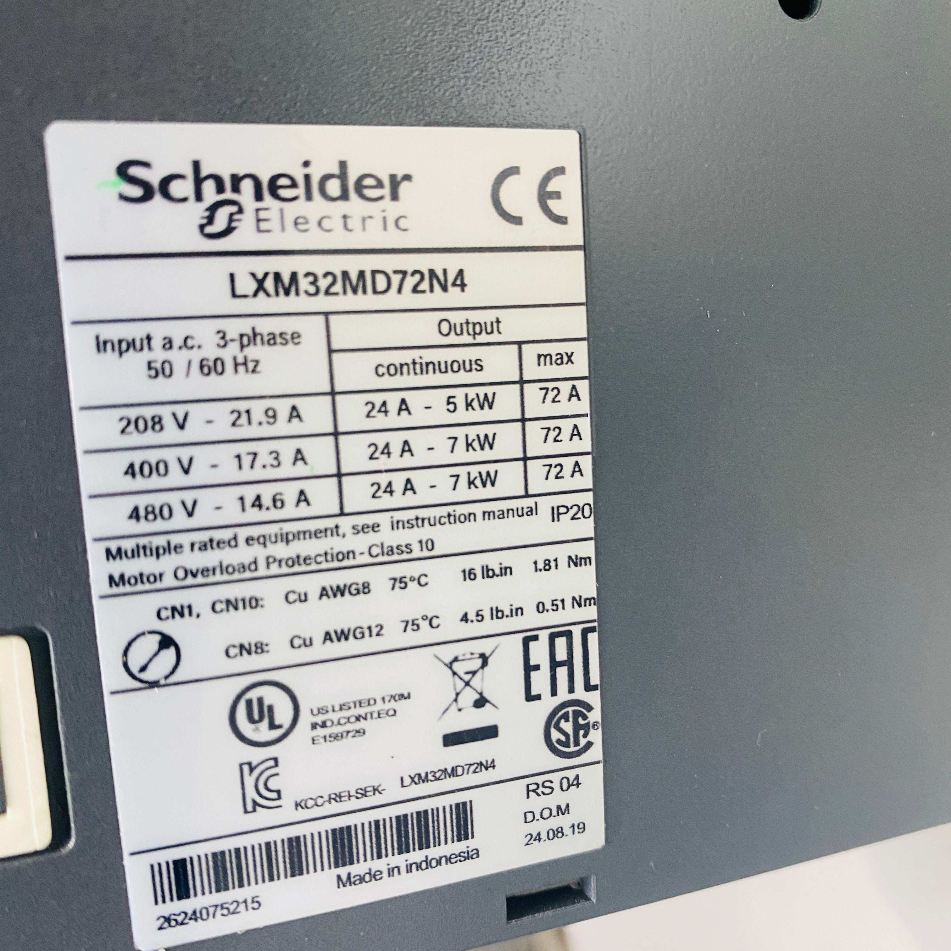 Schneider LXM32MD72N4 Ctroller