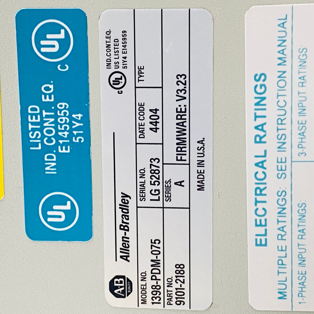 Allen Bradley 1398-PDM-075伺服驅動器
