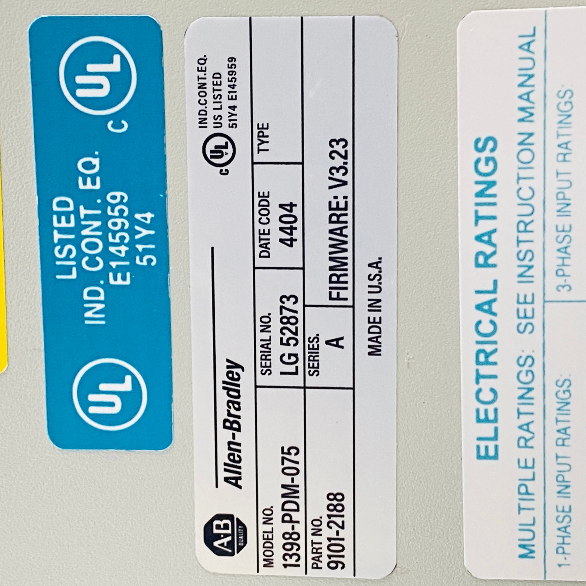 Allen Bradley 1398-PDM-075伺服驅動器