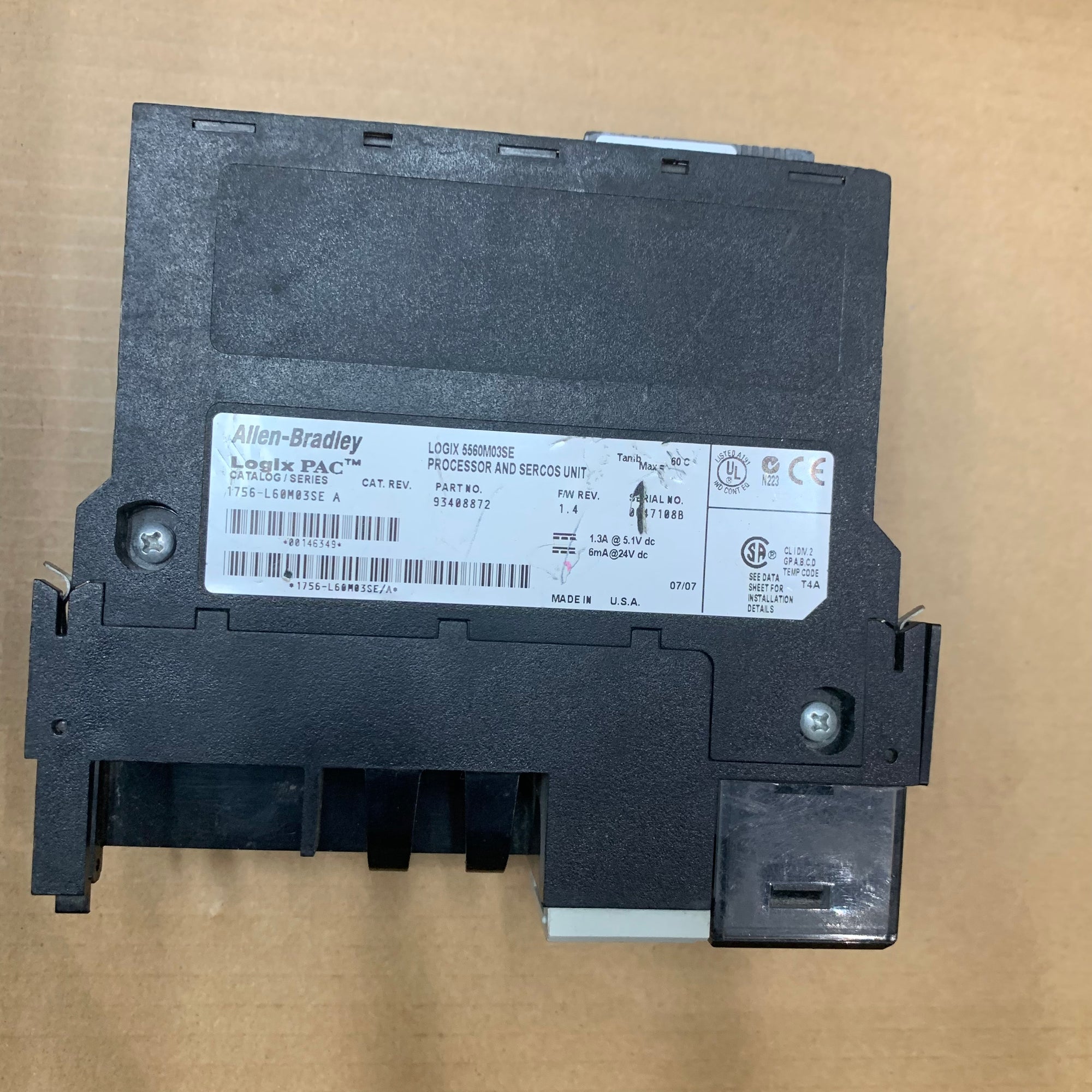Allen Bradley 1756-L60M03SE CPU模組