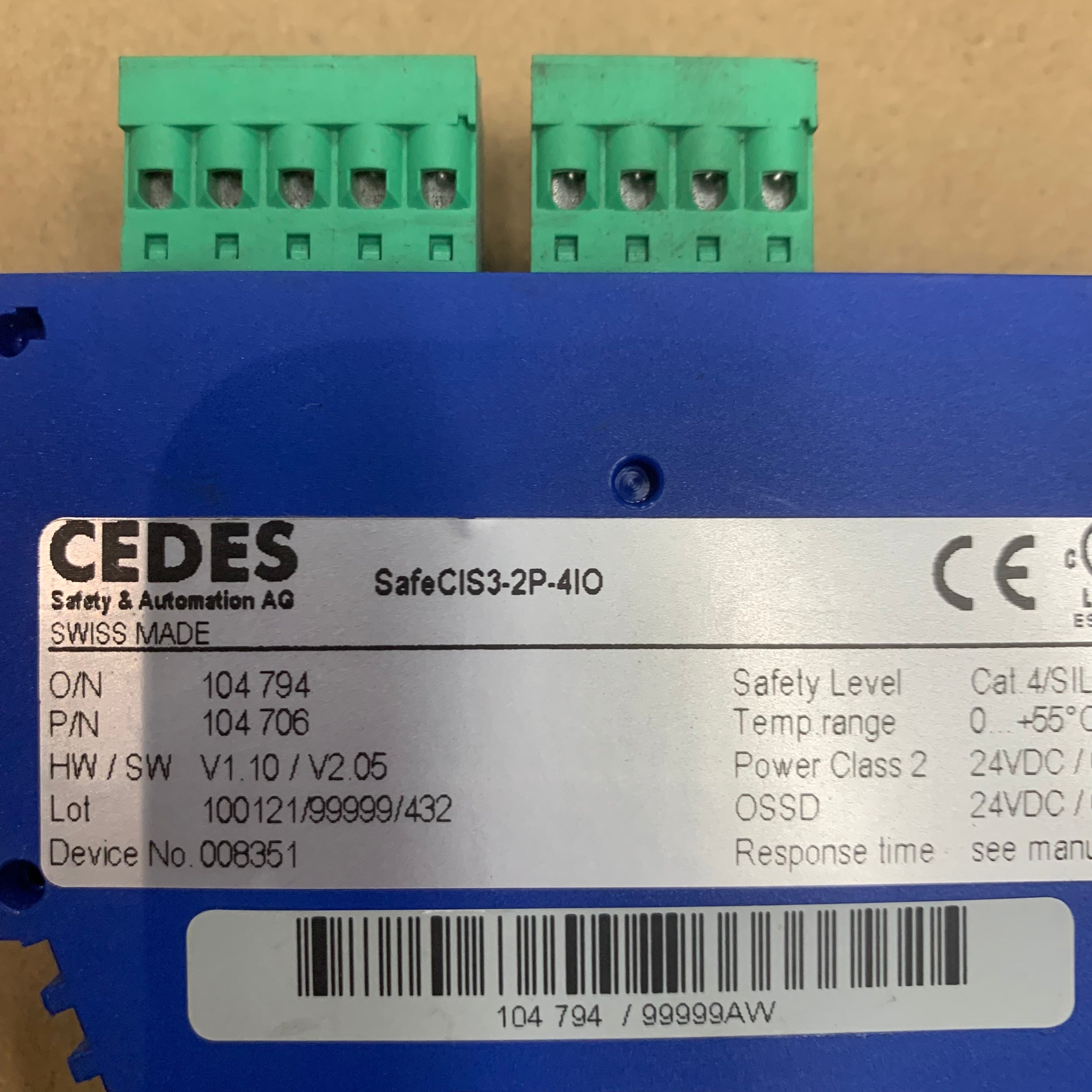 CEDES SafeClS3-2P-41O Module