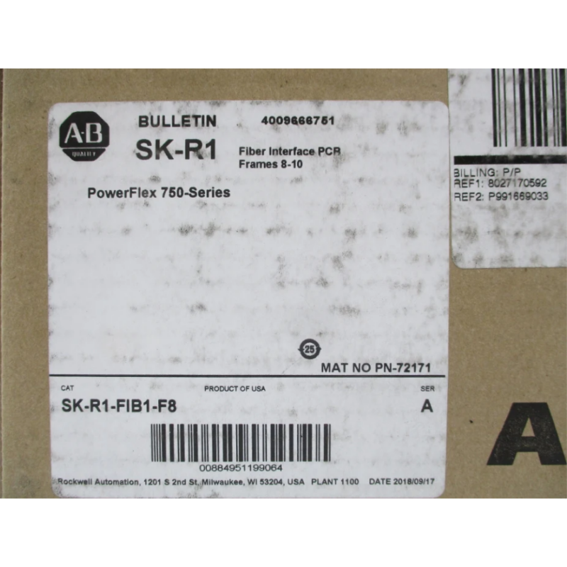 Allen Bradley SK-R1-FIB1-F8 光纖介面板套件
