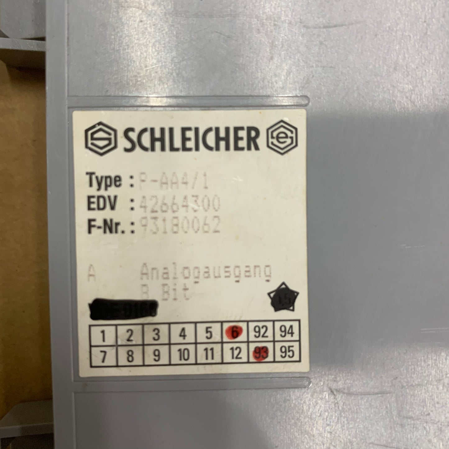 Schleicher P-AA4/1 Analog Output Module