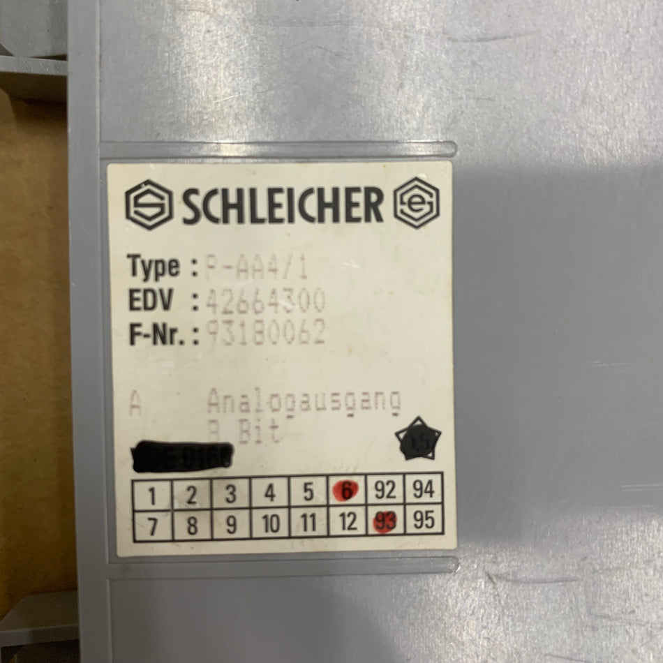 Schleicher P-AA4/1 Analog Output Module