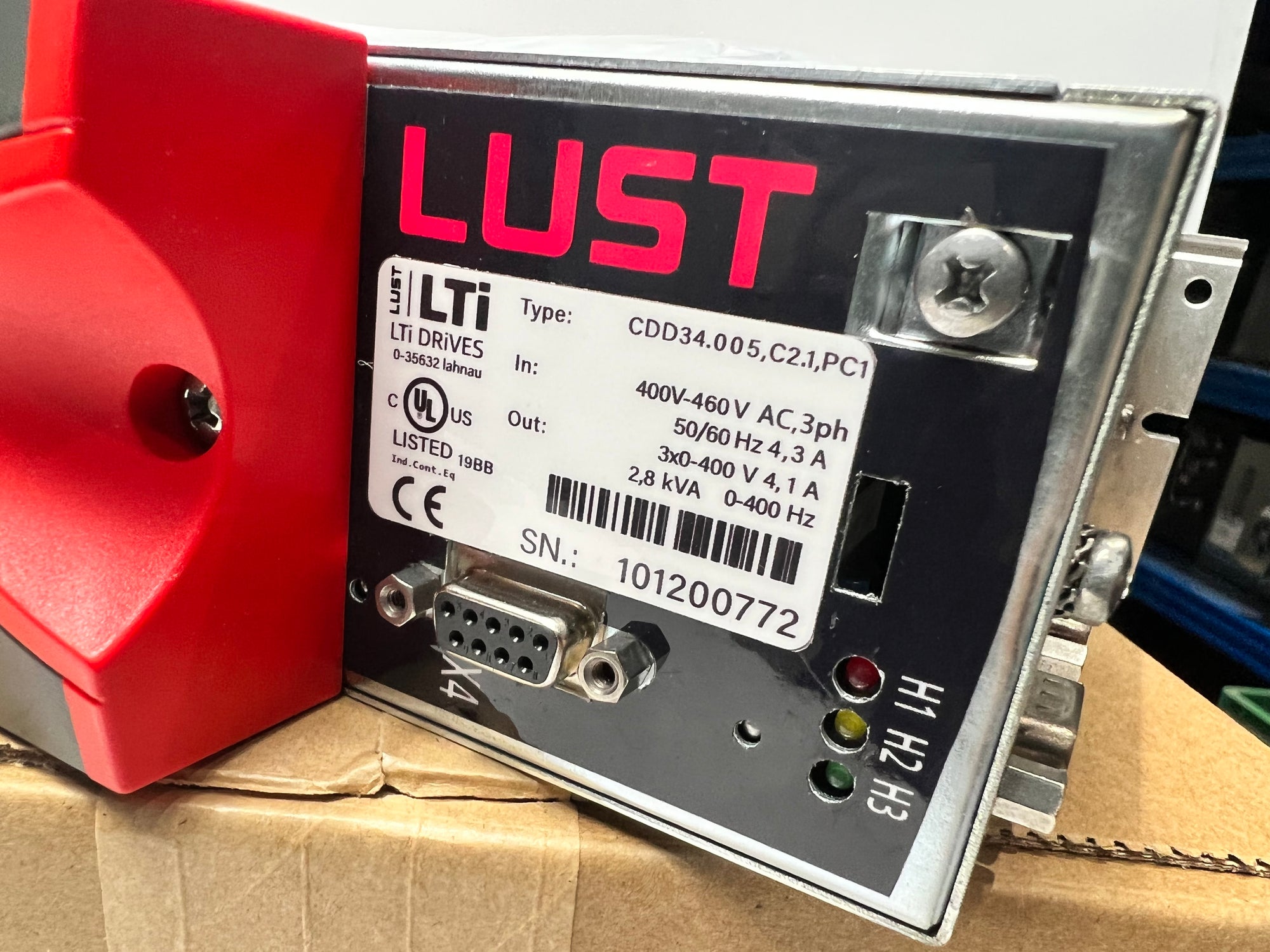 Lust CDD34.005.C2.1.PC1伺服驅動器輸入輸出400/460V