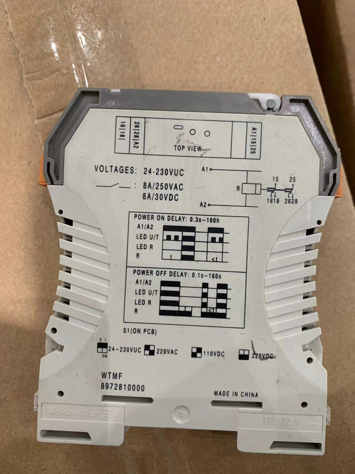Weidmuller 8972810000 time relay WTMF - Rockss Automation