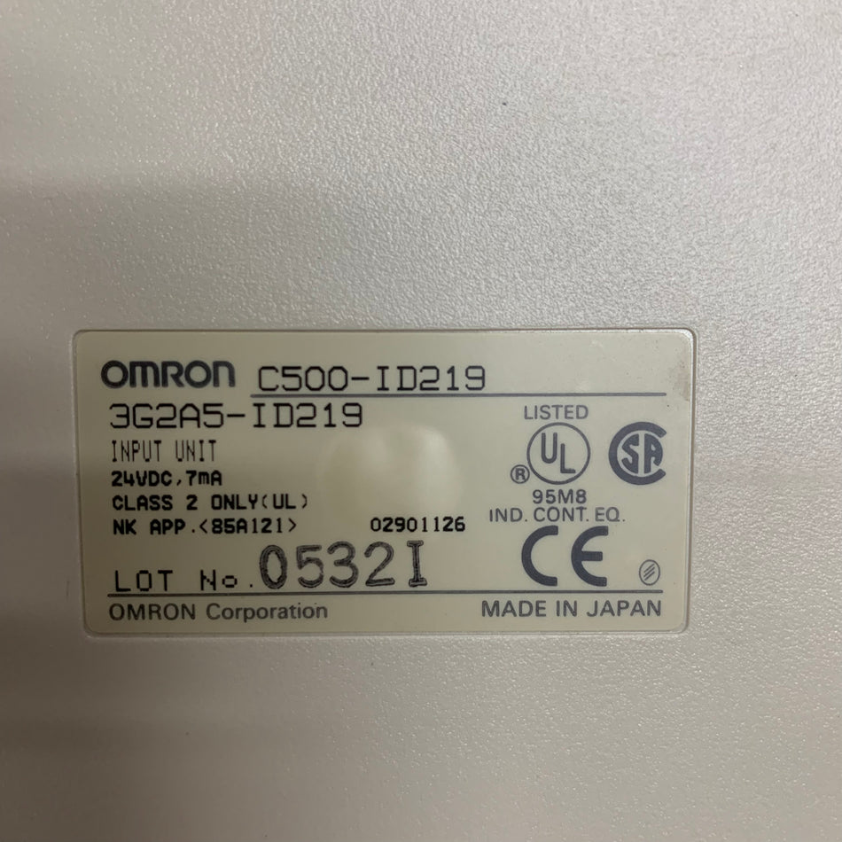 OMRON C500-ID219 3G2A5-ID219 INPUT UNIT