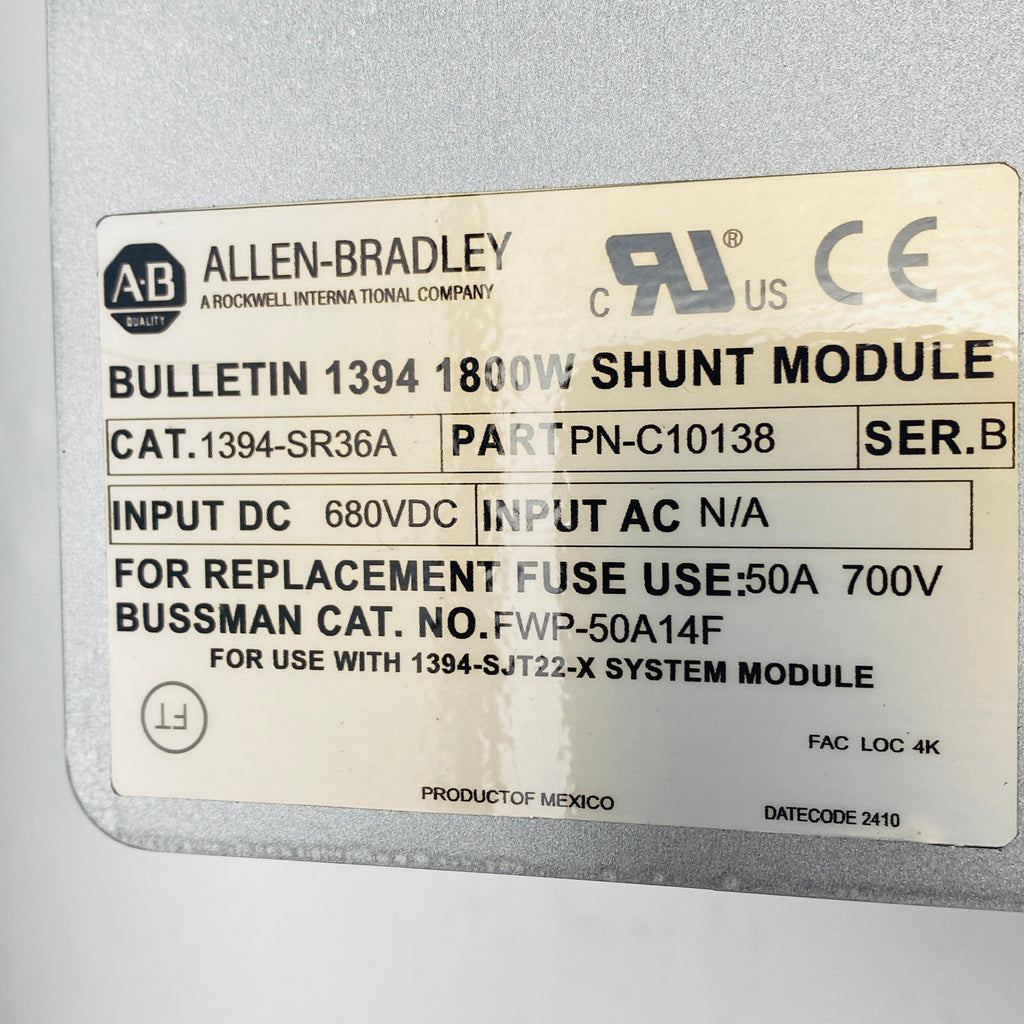 ALLEN BRADLEY 1394-SR36A DIGITAL SERVO CONTROLLER