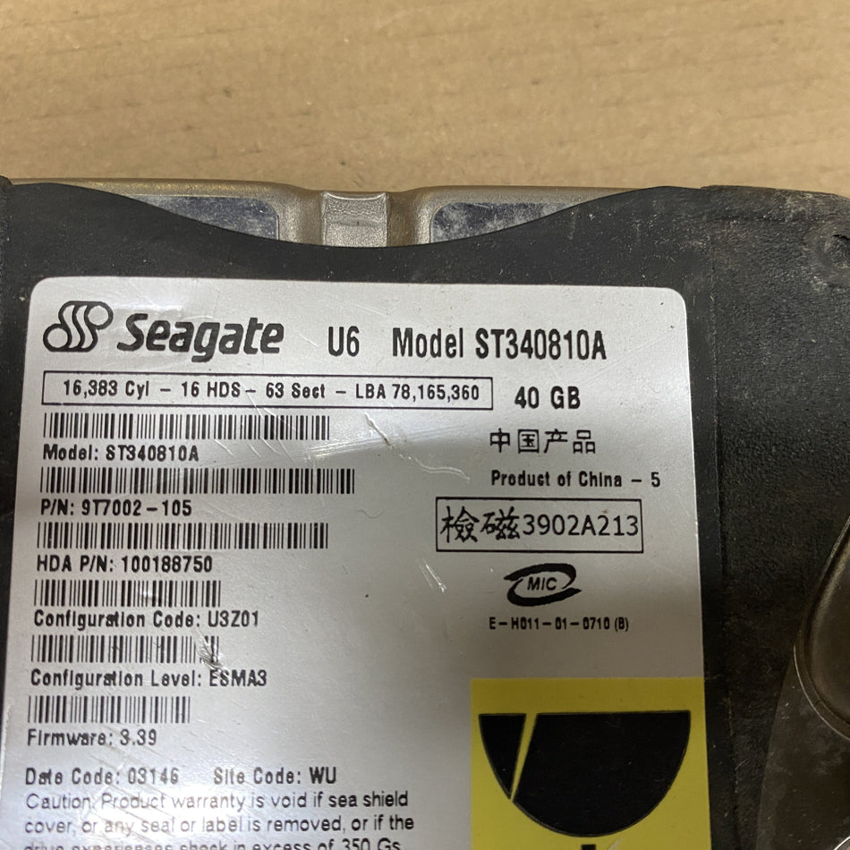 希捷 ST340810A 40G 硬碟