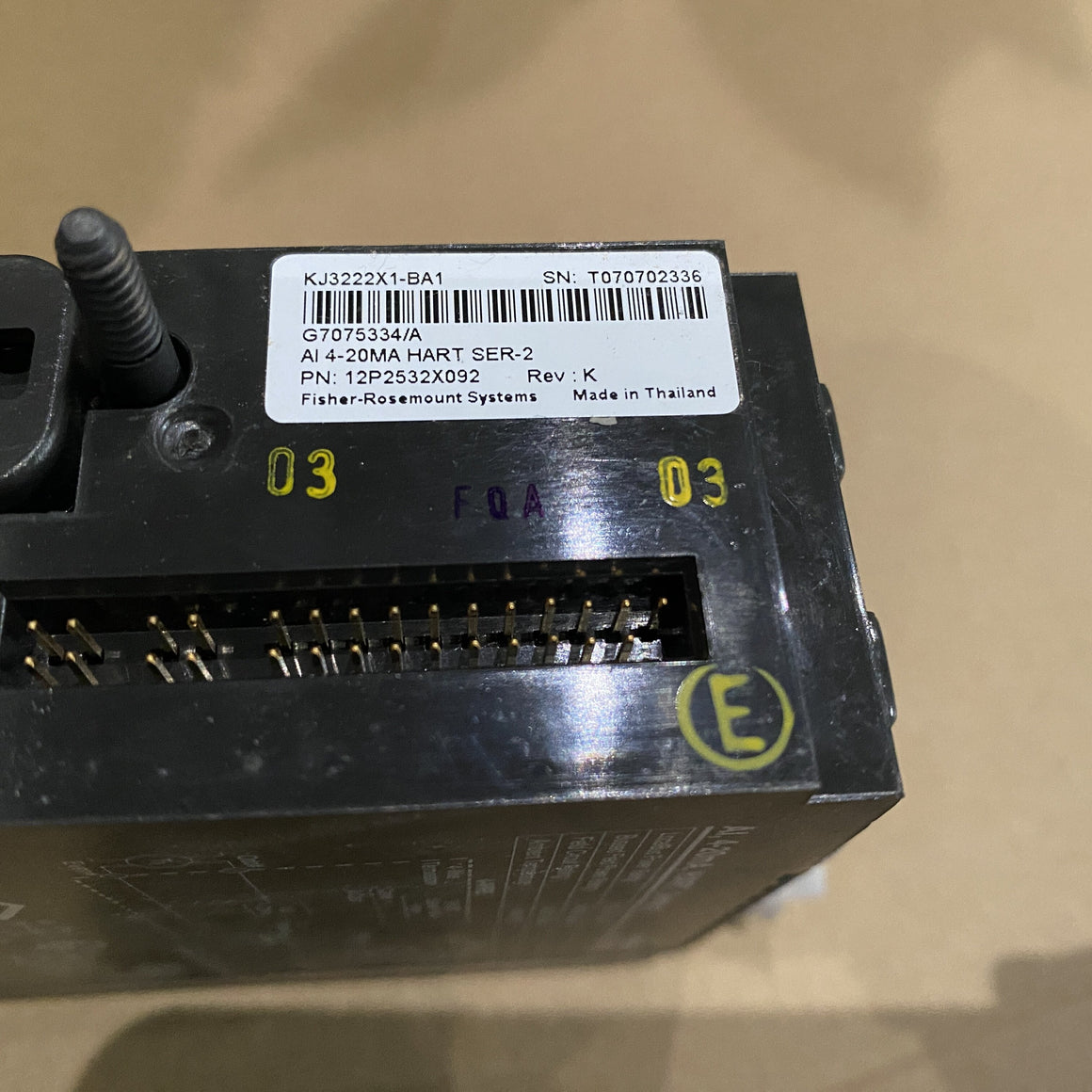 KJ3222X1-BA1 Emerson analog input module - Rockss Automation